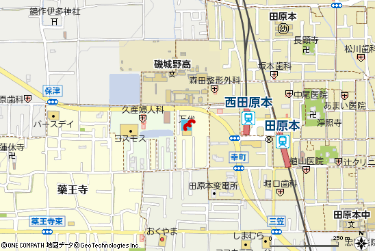 田原本店付近の地図